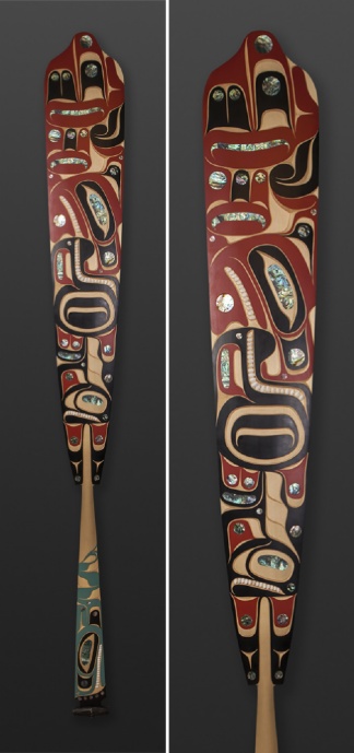 Thunderbird and Whale Steersmans Paddle Moy Sutherland Nuu-chah-nulth