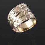 gold raven ring Bill Bedard Haida 14k gold Wrap ring jewelry northwest coast native art