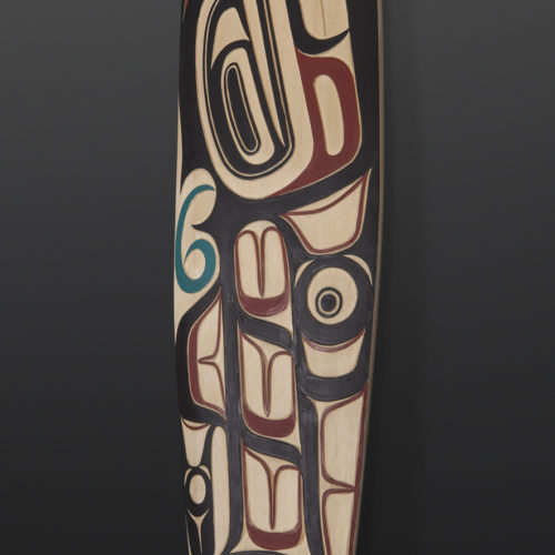Killer Whale Paddle David Boxley Tsimshian Yellow cedar, paint 60 x 6 3600 northwest coast native art salmon fine art carved