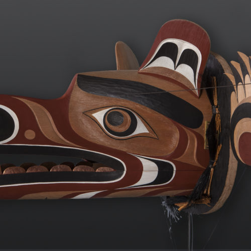 Bear Transformation Mask Raymond Shaw Kwakwaka'wakw red cedar, paint, copper 30 x 21 x 34 10400 transformation northwest coast native art
