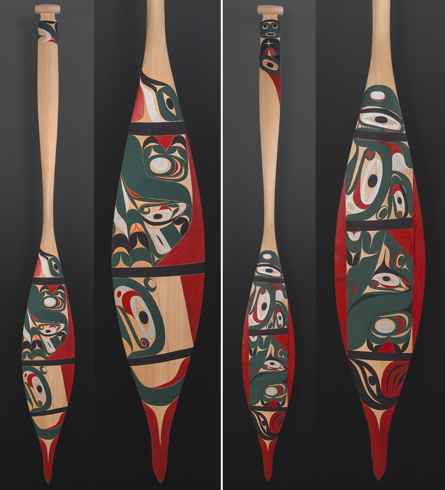 The Whale Tim Paul Nuu-Chah-Nulth paddle Red cedar paint 65 x 7½ $3000