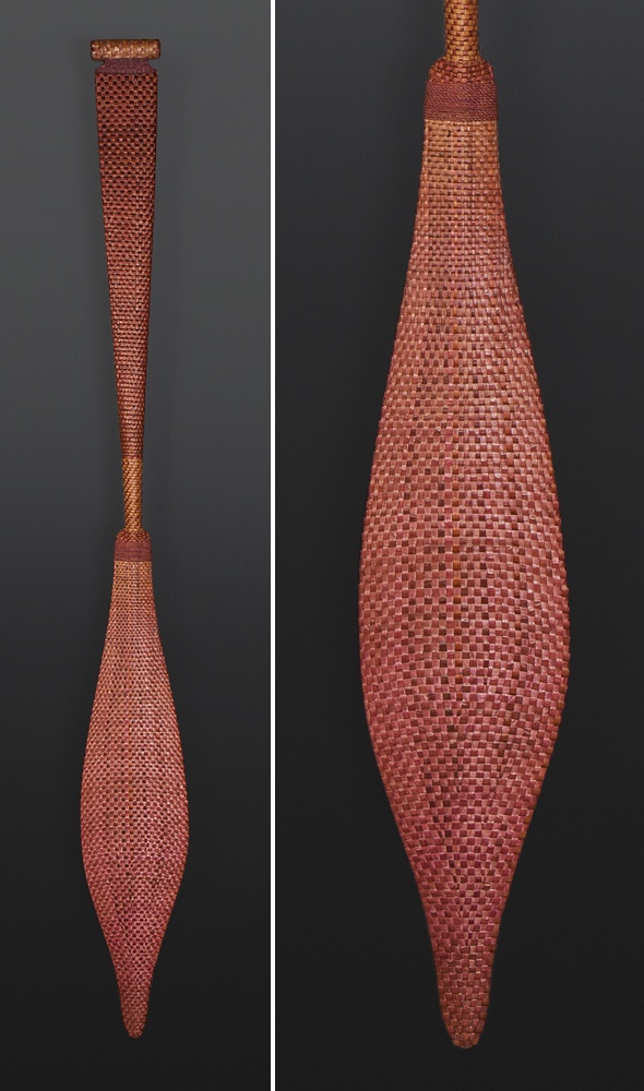 Haida Weave Paul Rowley Haida paddle Yellow cedar cedar bark 64 x 8 $3900
