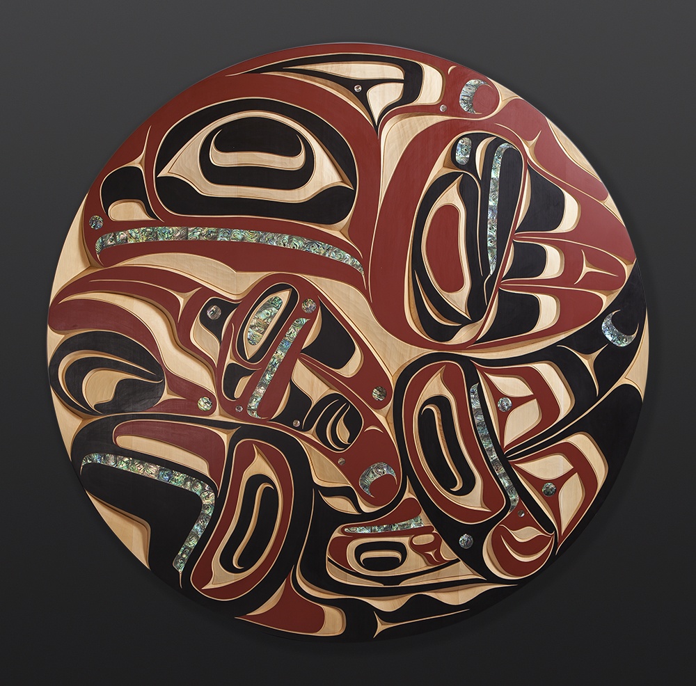 Thunderbird Humpback Whale Moy Sutherland Nuu-Chah-Nulth Carved panel 9800