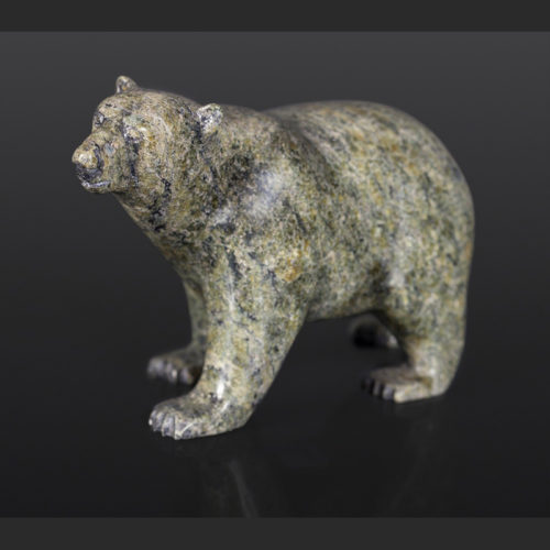 Traveling Bear Timothy Pee Inuit Serpentine 4½ x 6¼ x 2¾ $550
