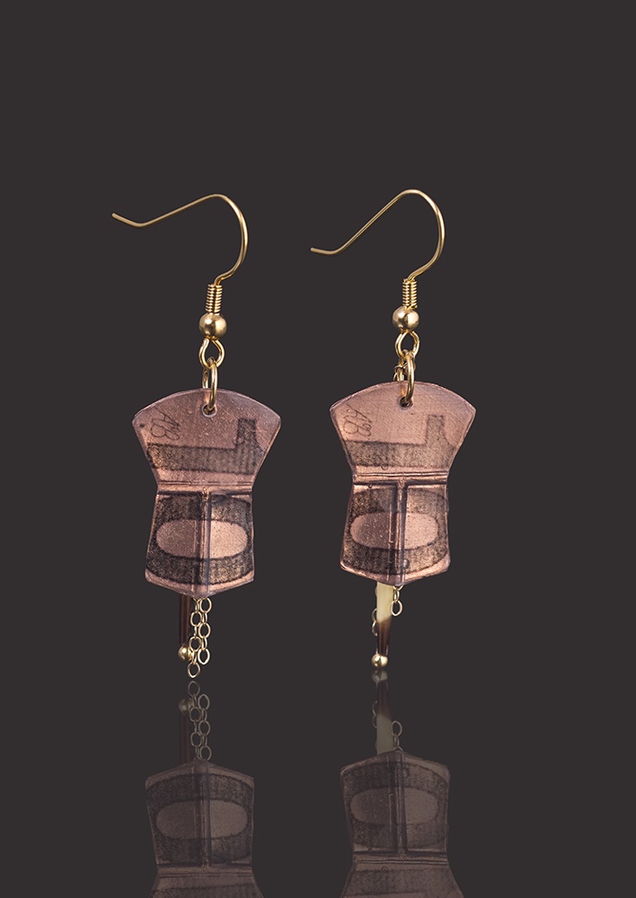 Ten copper earrings Alison Bremner Tlingit Copper Earrings with porcupine quills 1 ½”L X ¾”W