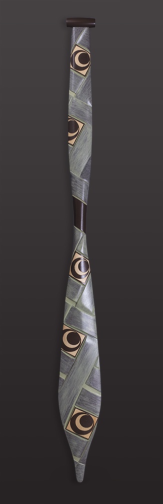Weaving Tradition paddle James Madison - Salish/Tlingit Yellow cedar, paint 61” x 5 3/4” $4000