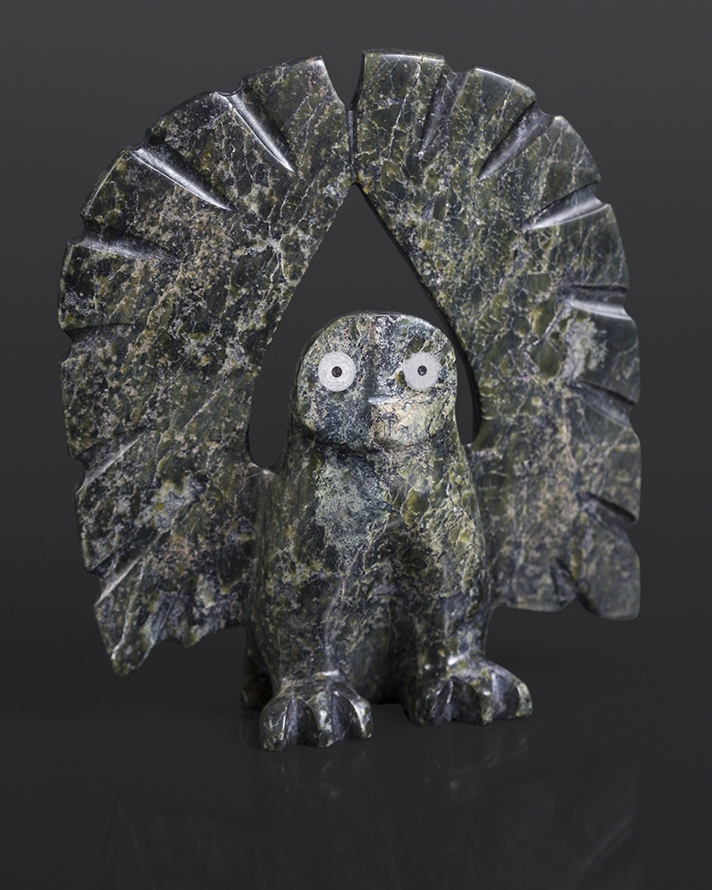 Wings Up Adamie Quamagiaq Inuit Serpentine, ivory, baleen 6 ½” x 5” $425
