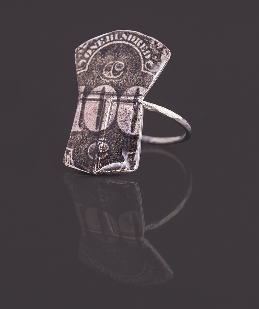 100 silver ring Alison Bremner Tlingit SIlver Size 6