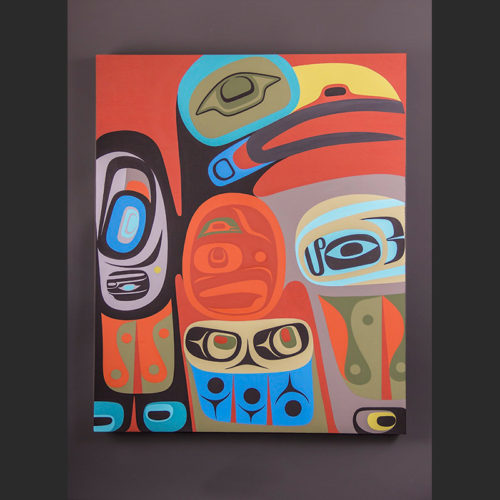 How Raven Sees Himself Steve Smith – Dla’kwagila Acrylic on panel $2500 30” x 24”