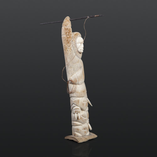 Walrus Hunter Rick Kuzguk Inupiaq Bone, ivory, baleen 16" x 8" x 3" $1000