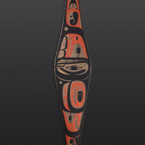 Timeless Paddle Steve Smith Dla’kwagila Oweekeno Found cedar paddle, paint 60” x 7” x 1” Sold