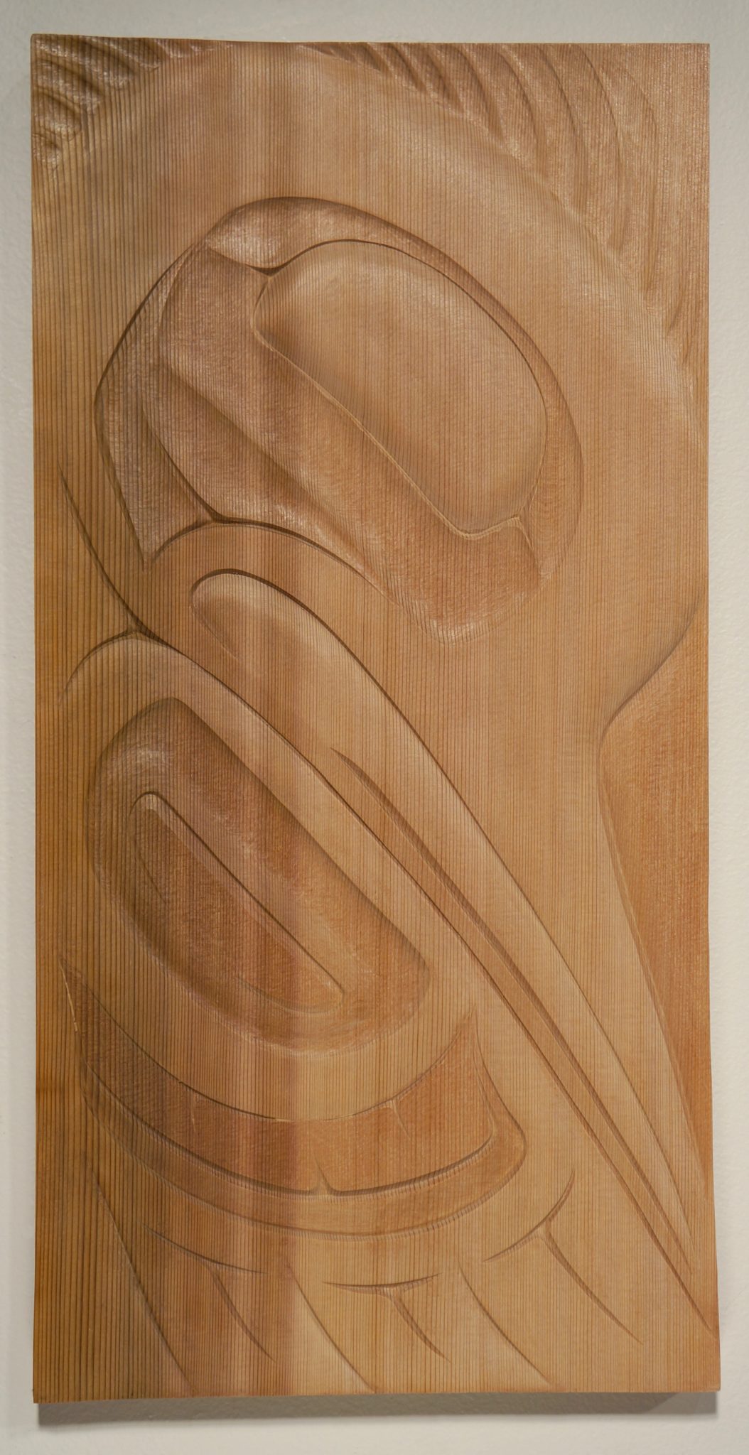Kingfisher panel Troy Bellerose Cree Red Cedar 19.75"H x 9.5"W x .75"D