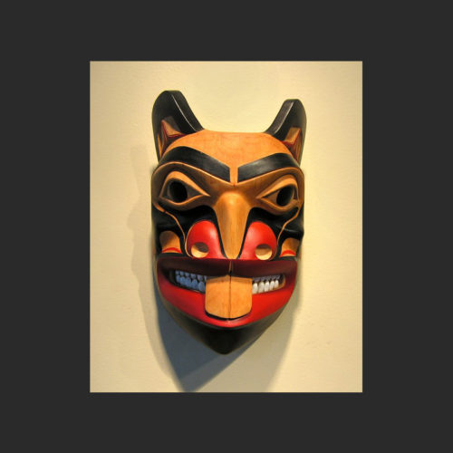 Beaver Mask Norman Jackson Tlingit alder and operculum 9.5" x 6.25" x 3.5"