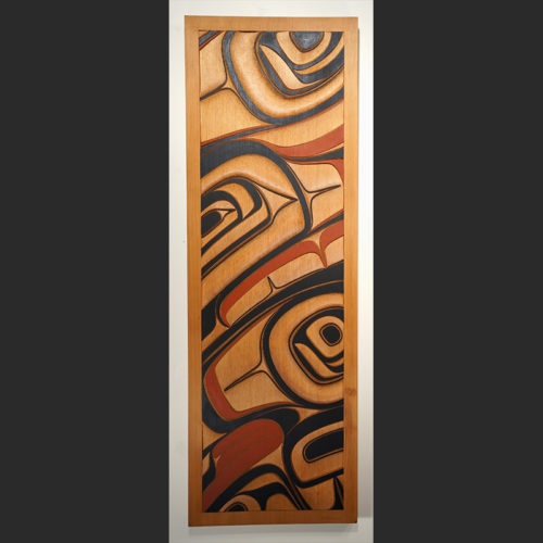 Raven Panel Phil Gray Tsimshian Red Cedar & Paint 46.75"H x15.75"W x 2"D