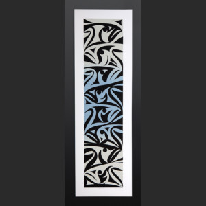 Three Rivers C/P Susan Point Coast Salish Silkscreen IV/V Color Proof (Blue) 40" x 12"