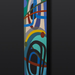 Orca Fin Steve Smith - Dla'kwagila Oweekeno Acrylic on birch panel 36" x 12" $1650
