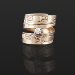 Raven Ring Bill Bedard Haida 14k gold, .3 diamond $1600