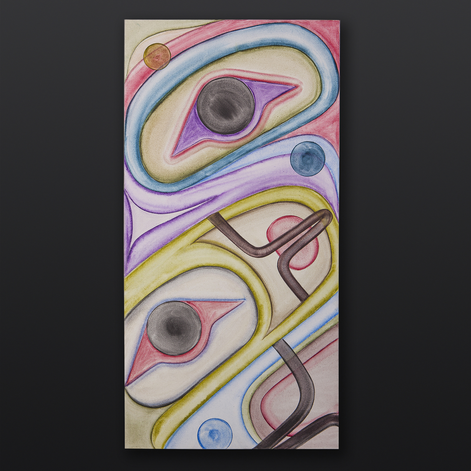 What's New Steve Smith SNG_180719_005 What's New Steve Smith - Dla'kwagila Oweekeno Watercolor & graphite on canvas 36" x 18" x 1½" $1600