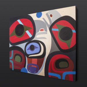 Family Steve Smith - Dla’kwagila Oweekeno Acrylic on birch panel 30” x 24” $2500