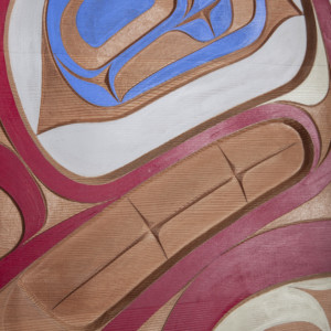 Orca Rande Cook Kwakwaka’wakw Red cedar, paint 36” dia. $5500