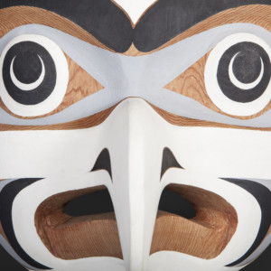 Great White Owl Our Spiritual Ancestor Tim Paul Nuu-Chah-Nulth Red cedar, paint 13" x 12" x 7" $3800