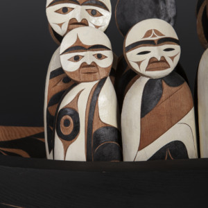 Special Race of People from the Sky - Out there Tim Paul Nuu-Chah-Nulth Red cedar, paint 32" x 11"x 10" $8000