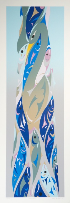 Iona Beach Susan Point Limited Edition Serigraph 2012 32" x 12.5"