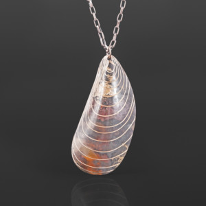 Mussel Pendant Jennifer Younger Tlingit Copper 2"