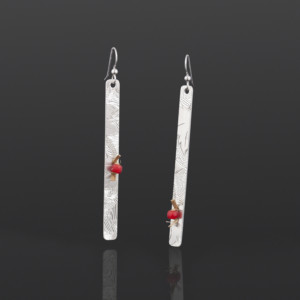 Devil's Club Earrings Jennifer Younger Tlingit Silver, trade beads $200