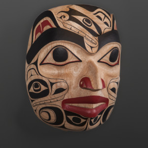 Bear in Human Form Cori Savard Haida Red cedar, paint 12" x 9" x 6½" $5000