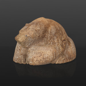 sitting bear wilson ooseva yupik fossil bone 13" x 10" x 8" $2600