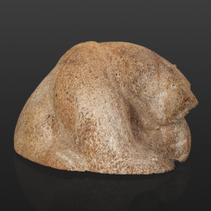sitting bear wilson ooseva yupik fossil bone 13" x 10" x 8" $2600