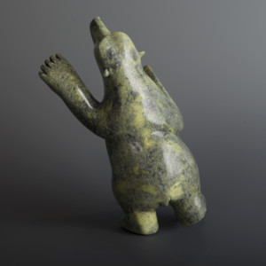 Dancing Bear  Mosesee Pootoogook Inuit Serpentine #31 8 ½” x 4” x 3” $600