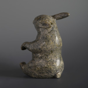 Rabbit Qavavau Ashoona Inuit Serpentine #53 6 ½” x 3 ½” x 4” $580