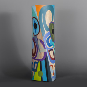 Happiness Steve Smith – Dla’kwagila Oweekeno Turned maple, paint 19 ½” x 6” x 6” $5000