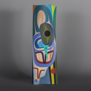 Happiness Steve Smith – Dla’kwagila Oweekeno Turned maple, paint 19 ½” x 6” x 6” $5000