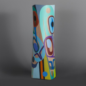 Happiness Steve Smith – Dla’kwagila Oweekeno Turned maple, paint 19 ½” x 6” x 6” $5000