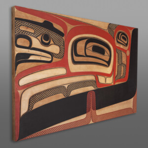 Dzaga Gadzaagm Dzapk (“Crosshatching”)
David R Boxley
Tsimshian
Red cedar, paint
40½” x 24” x 1”
$7500