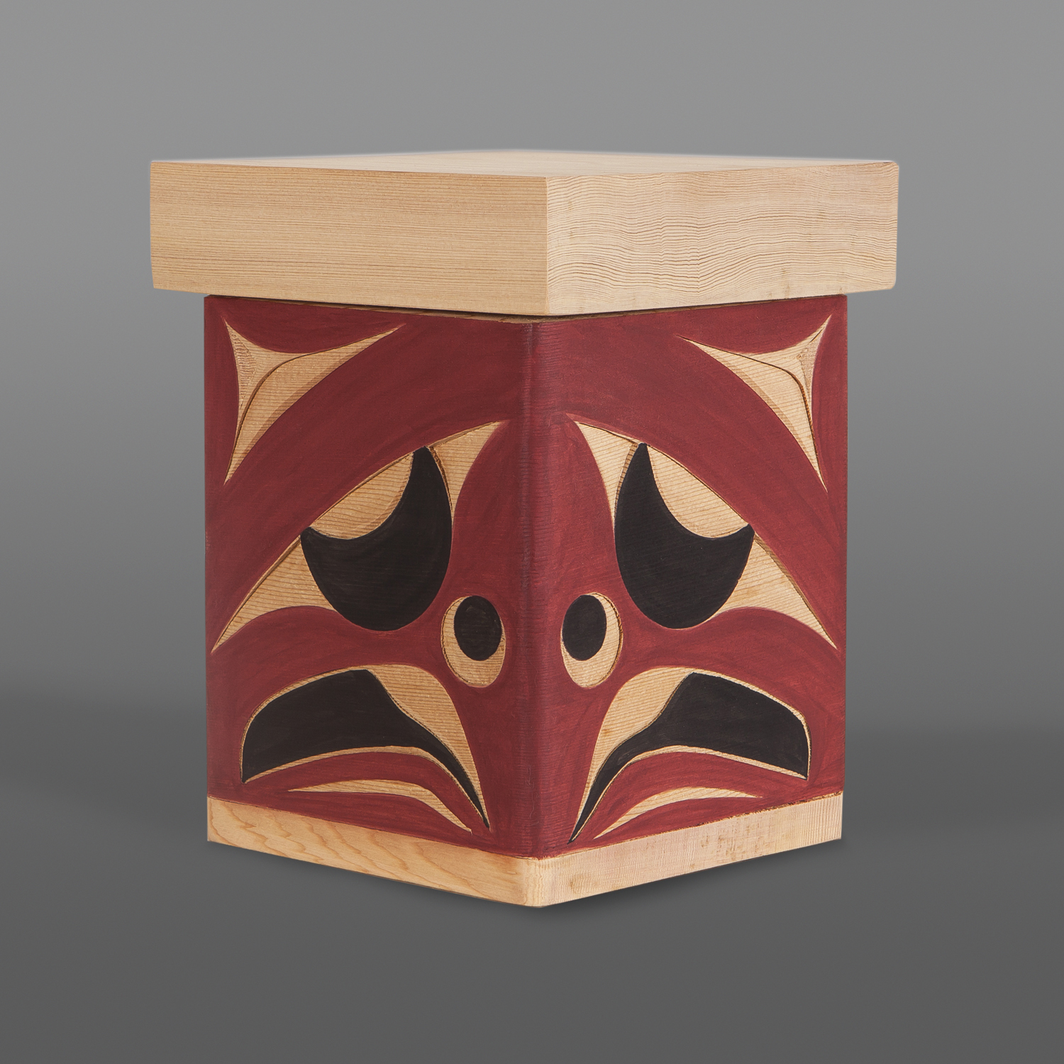 Woodpecker Box
Andy Peterson
Coast Salish
Red cedar, paint
7½” x 6" x 6"
$450