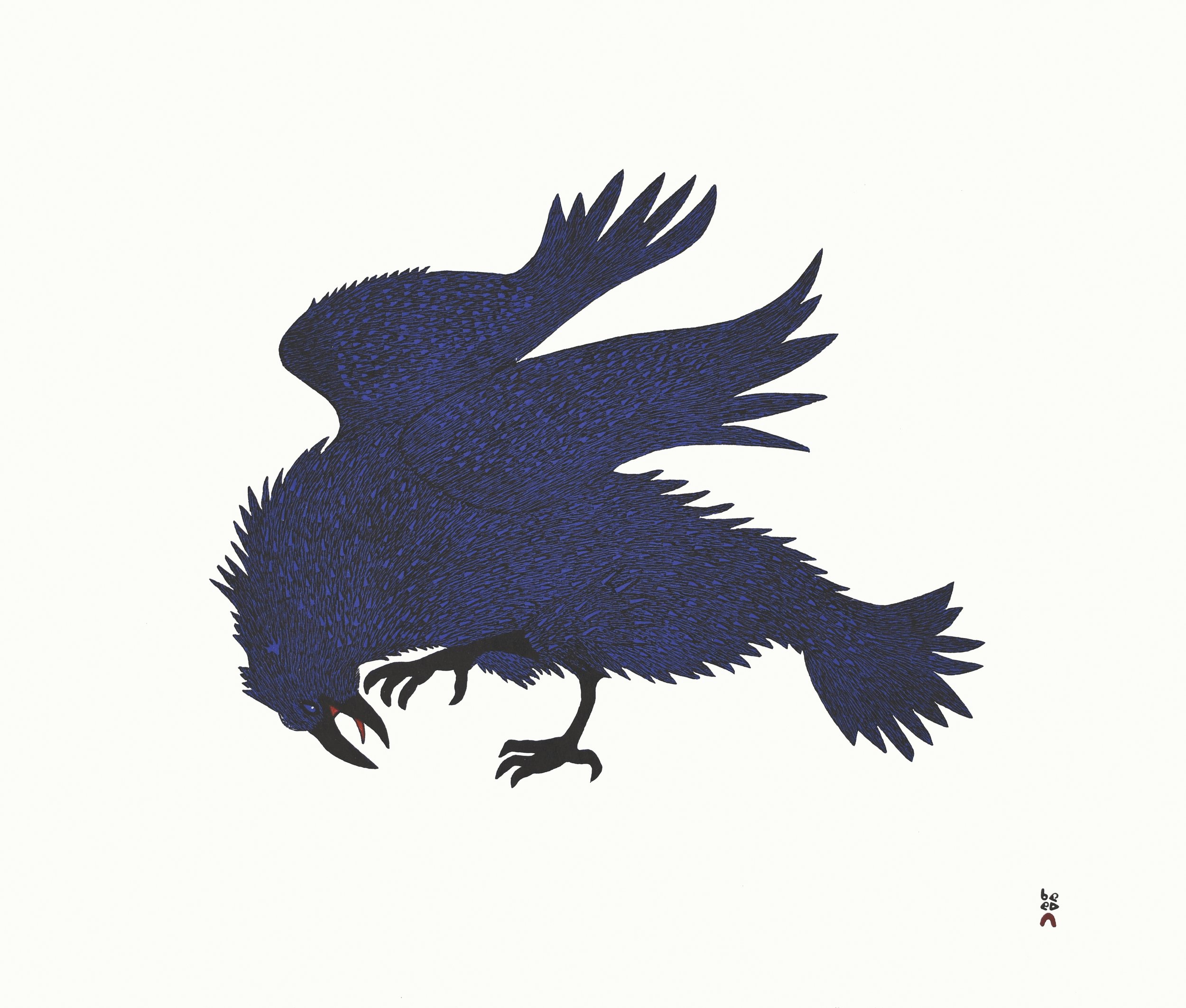 QUVIANAQTUK PUDLAT
31. Electric Raven
Stonecut & Stencil
Paper: Kizuki Kozo White
Printer: Qavavau Manumie
62 x 73 cm
24 ½” x 28 ¾”
$ 900
$720