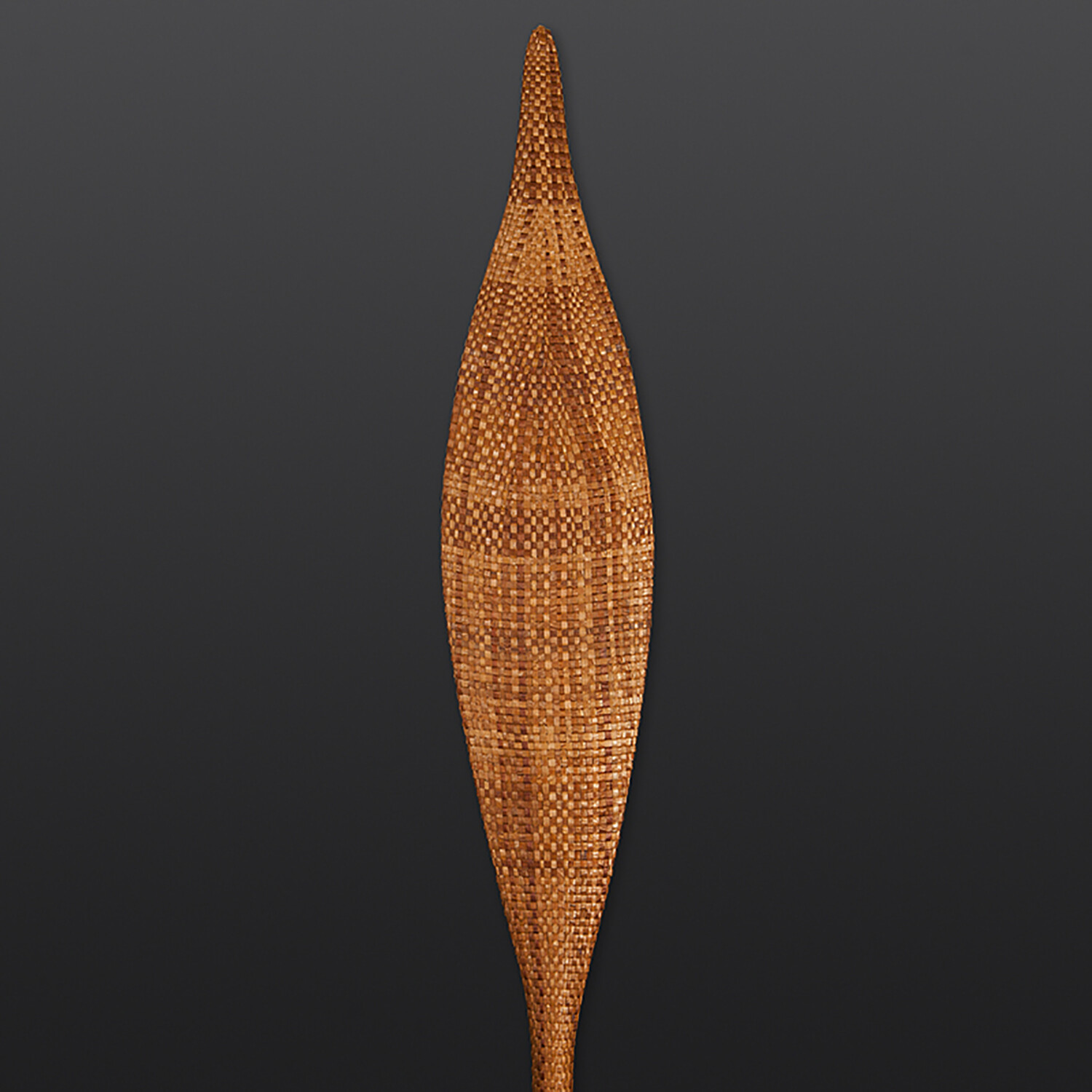 Threading Past to Present Woven Cedar Paddle Paul Rowley Tlingit/Haida Cedar, woven cedar bark 64½” x 7½” x 1” $4200