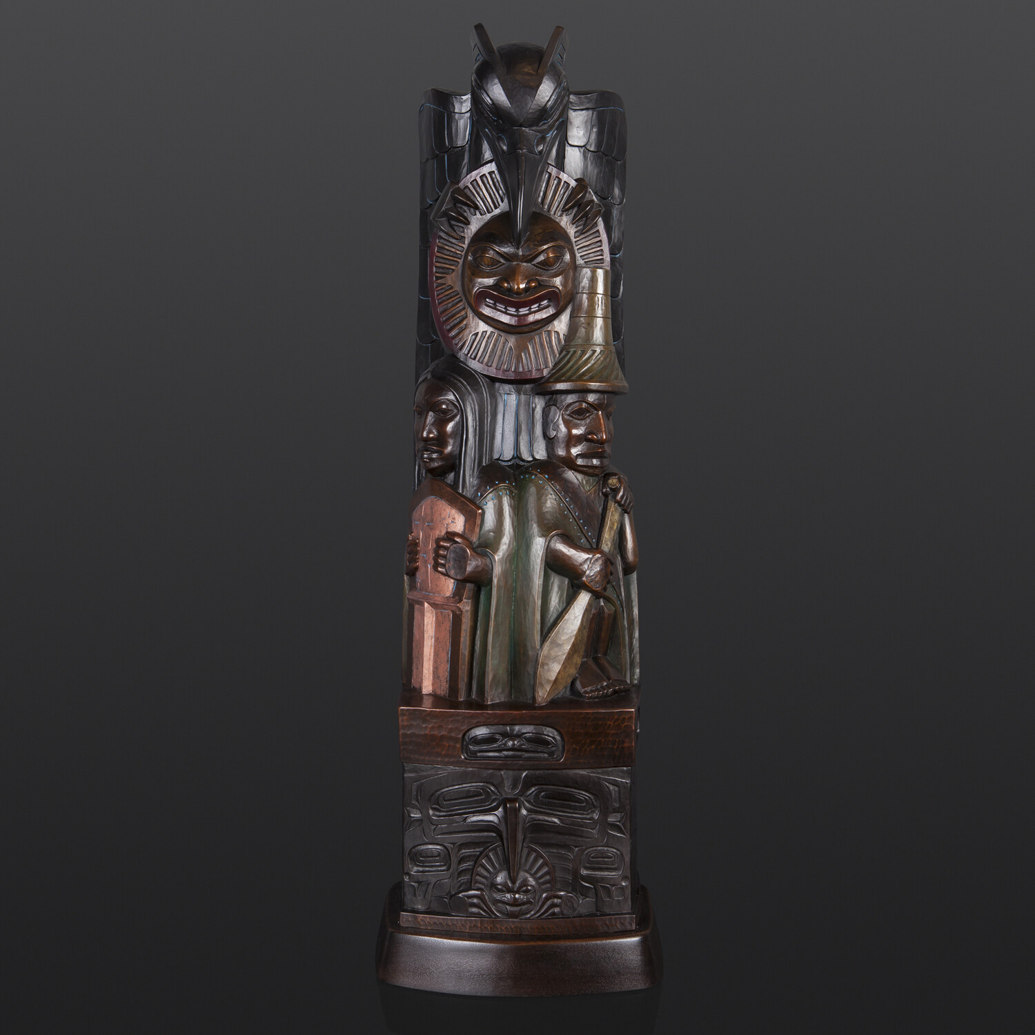 Raven and the Box of Daylight Preston Singletary Tlingit Bronze, #6/12 34” x 11” x 8” $12500