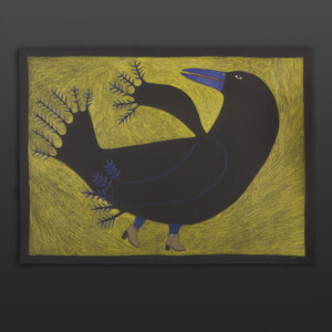 Painted Raven Ningeokuluk Teevee Inuit Graphite, colored pencil 30 x 22