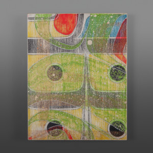 Wind Clinton Work Kwakwaka’wakw Birch panel, paint 14” x 11” $650