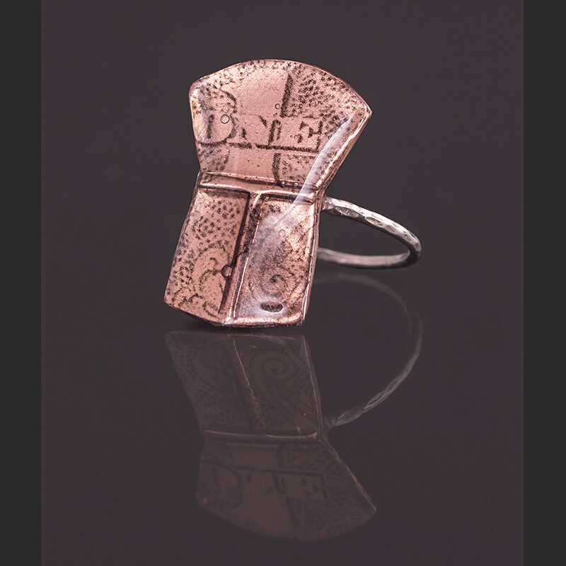 one copper ring Alison Bremner Copper, silver Size 8