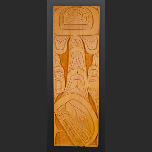 Orca Erich Glendale yellow cedar panel Kwakwaka'wakw 3200